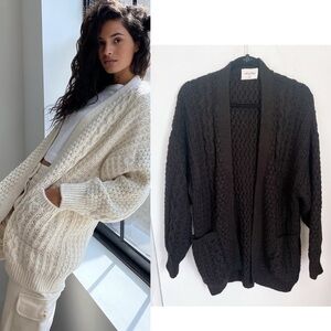 Aritzia Wilfred Free Cable Knit Cardigan